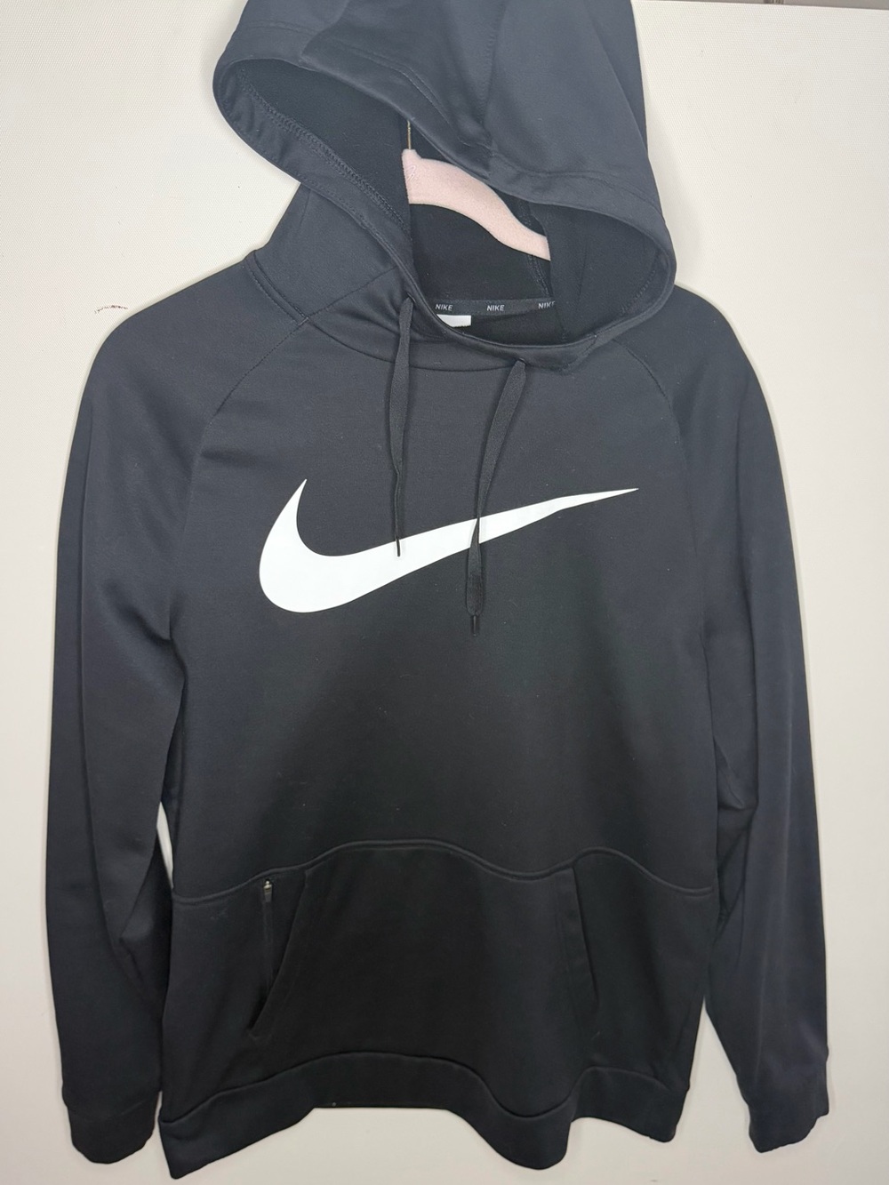 Nike Black Hoodie with White Swoosh Logo